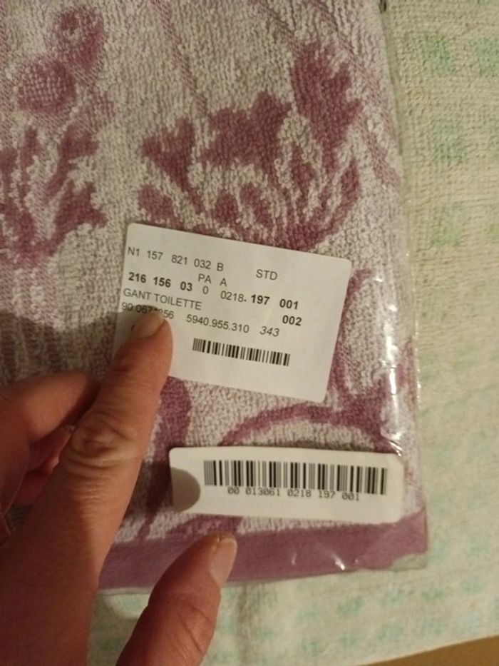 Lot de 2 gants de toilette - photo numéro 3