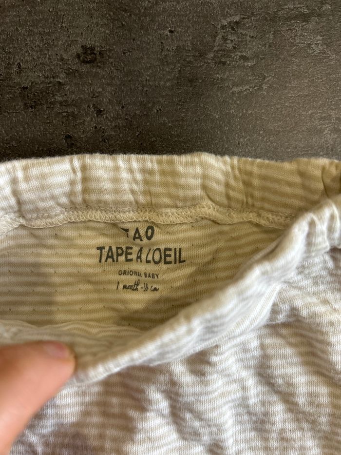 Pantalon molletonné avec pied bébé taille 1 mois tape à l’œil - photo numéro 2