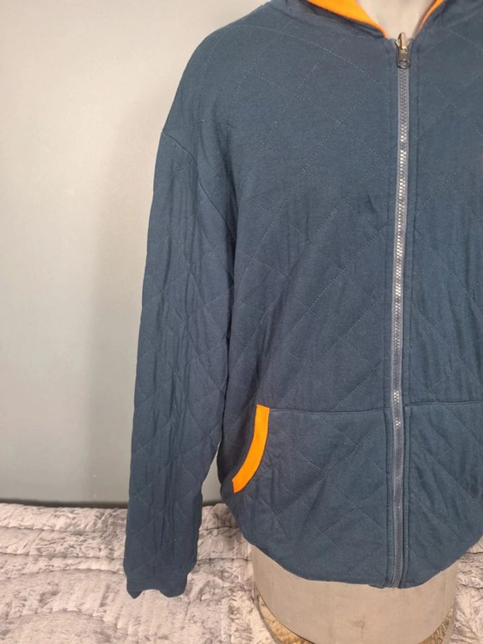 Veste épaisse a capuche NFL réversible homme / orange et bleu taille 2XL floqué (248) - photo numéro 3