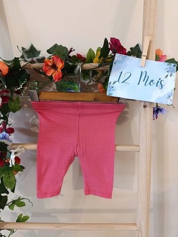 Leggings rose 12mois