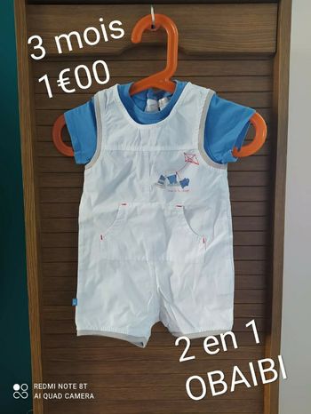 Salopette Taille 3 mois