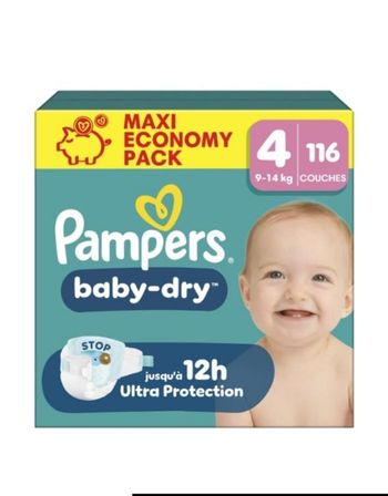 Couches pampers 116 couches taille 4