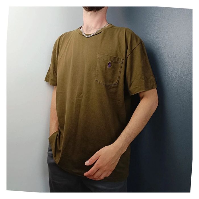 T-shirt Ralph Lauren vert kaki logo violet L