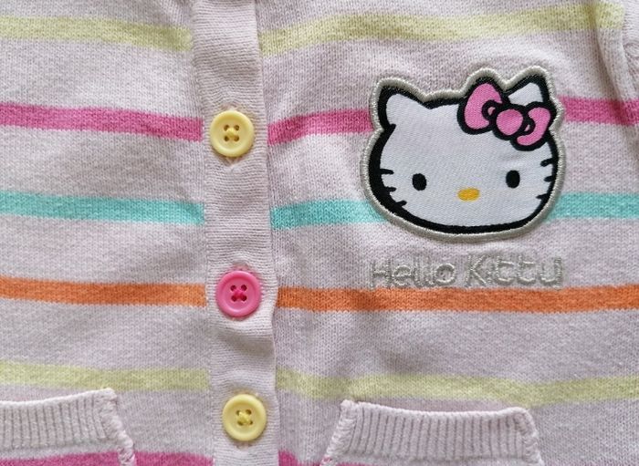 Gilet rayé Hello Kitty 9 mois - photo numéro 2