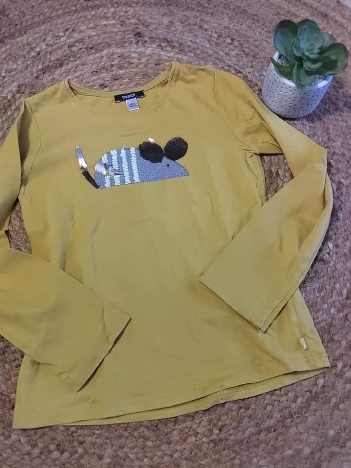 Maillot moutarde 8 ans à sequin