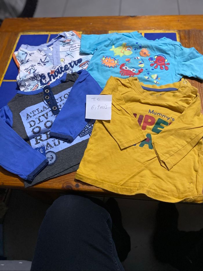 T-shirt manches courtes garçon taille 6.9 mois - photo numéro 2