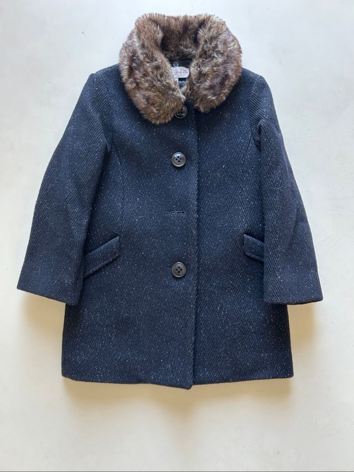 Lili Gaufrette manteau fille 5–6 ans – laine, chic et chaud