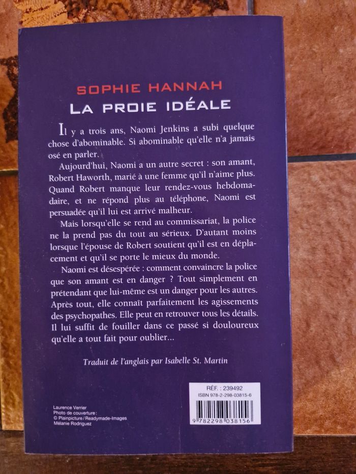 La proie idéale de Sophie Hannah - photo numéro 2