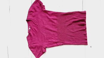 Vêtement femme pull léger manches courtes bordeaux Etam taille 36