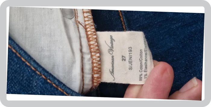 Jean bleu american vintage fitté 27 équivalent à du 36 très bon état - photo numéro 3