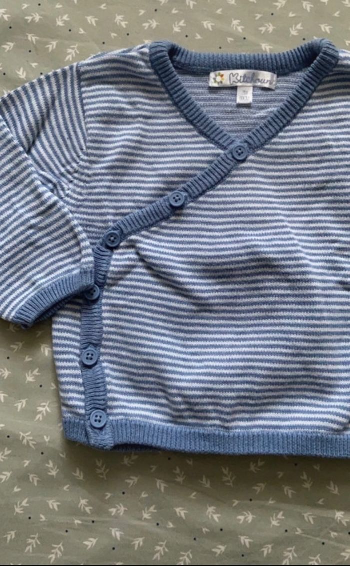 Gilet marinière 3 mois - photo numéro 2