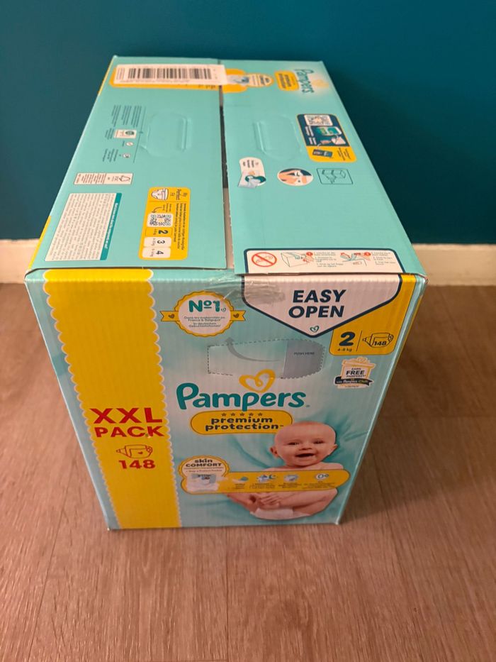 Pack XXL 148 Couches Pampers Premium protection Taille 2 (4-8 kg) - photo numéro 3