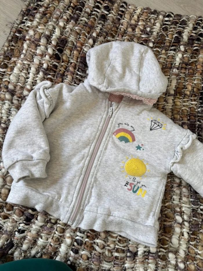 Veste polaire intérieur bébé fille 18 mois