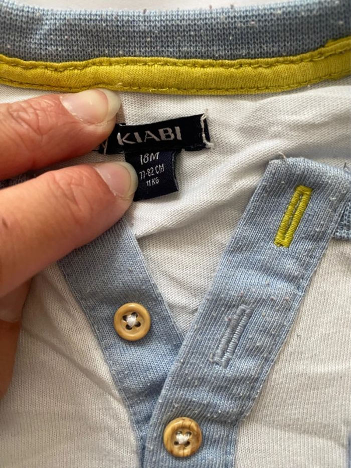 Lot 2 T-shirts manches longues & 1 chemise - 18 mois - TAO, Kiabi, In extenso - TBE - photo numéro 4