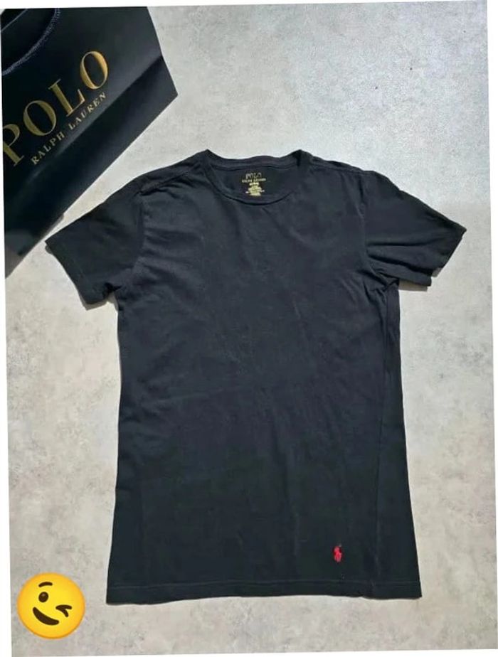 T-shirt Ralph Lauren M coupe col rond noir Homme Men tee57 - photo numéro 4