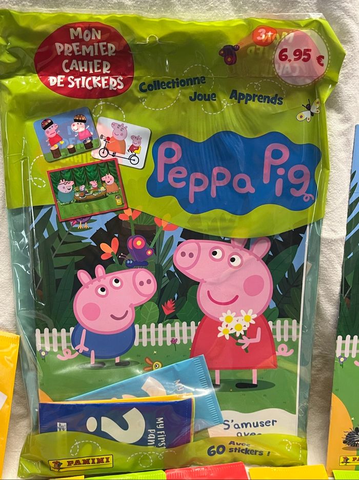 Kit panini albums + sachets de stickers Peppa Pig neufs scellés - photo numéro 3