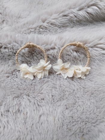 Boucles d'oreilles fleurs séchées