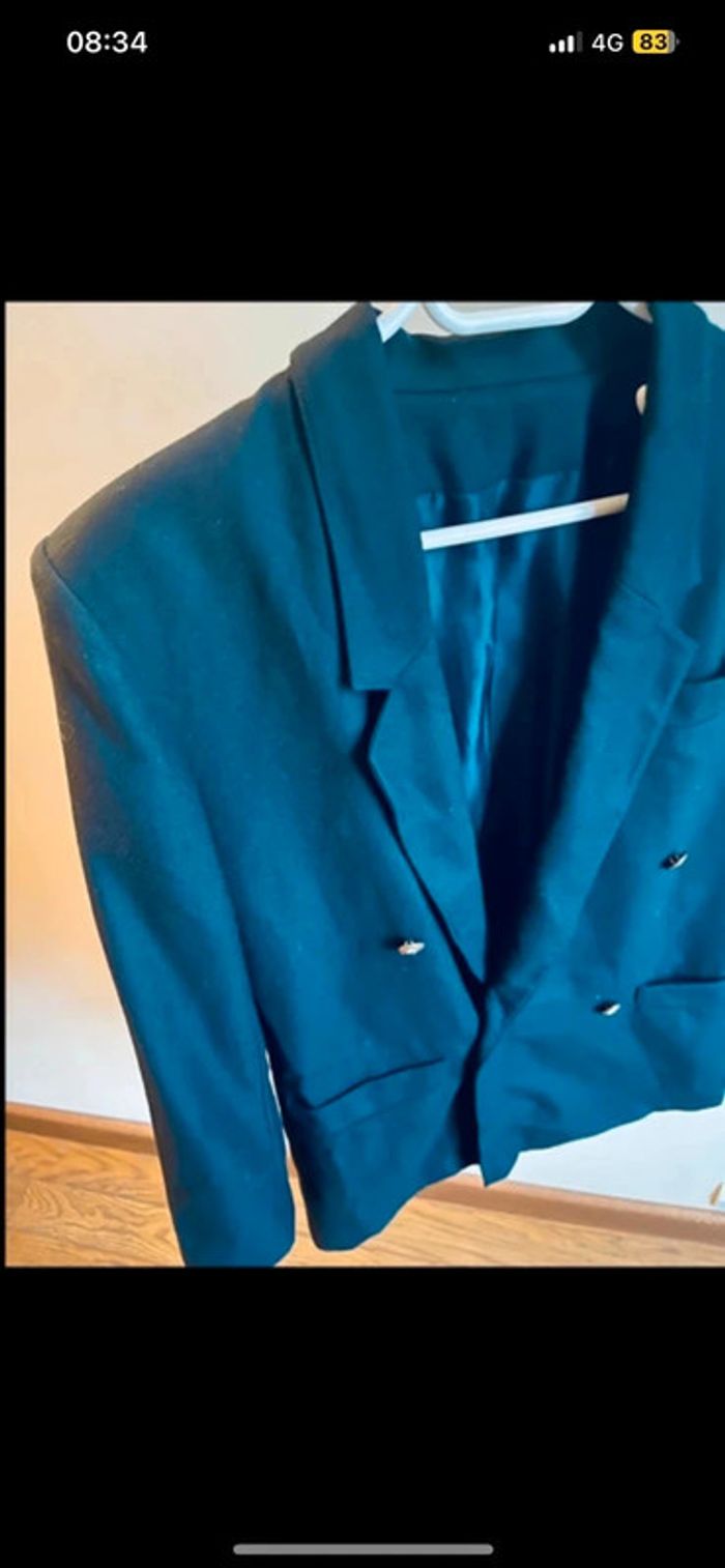 Sublime veste bleu marine vintage Envoi rapide