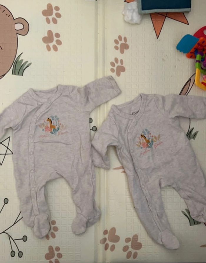 Lot de 2 pyjamas 1 mois