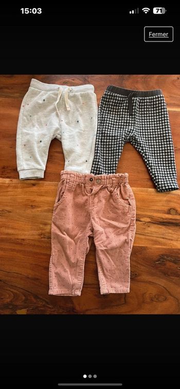 Pantalon fille 3/6 mois