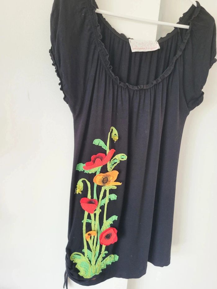 Blouse Manches Courtes Femme Mamatayoe – Taille L – Très Bon État - photo numéro 2