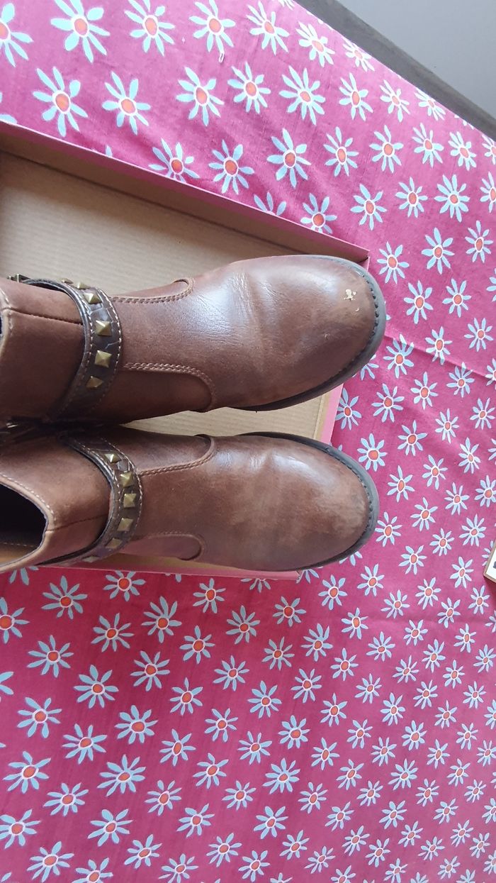 Bottines marron - Taille 34 - Lovely Skull - photo numéro 5