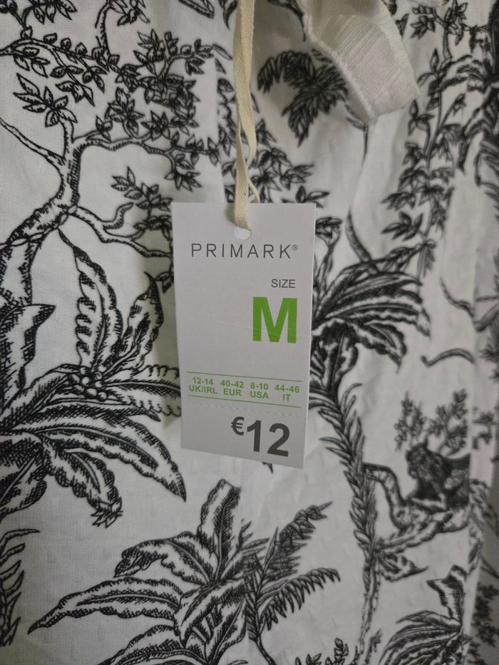 Pantalon taille M ( 38 ) fluide Primark, motif palmiers, neuf avec étiquette - photo numéro 3