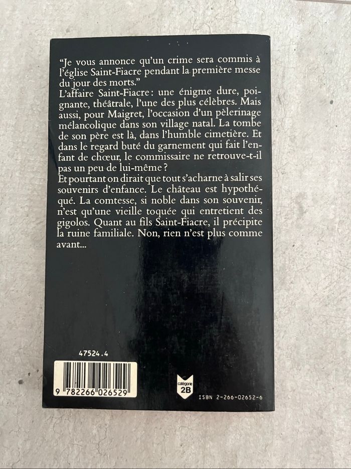 L’affaire Saint-Fiacre de Simenon Maigret - photo numéro 2