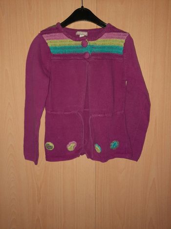 Gilet mauve 8 ans
