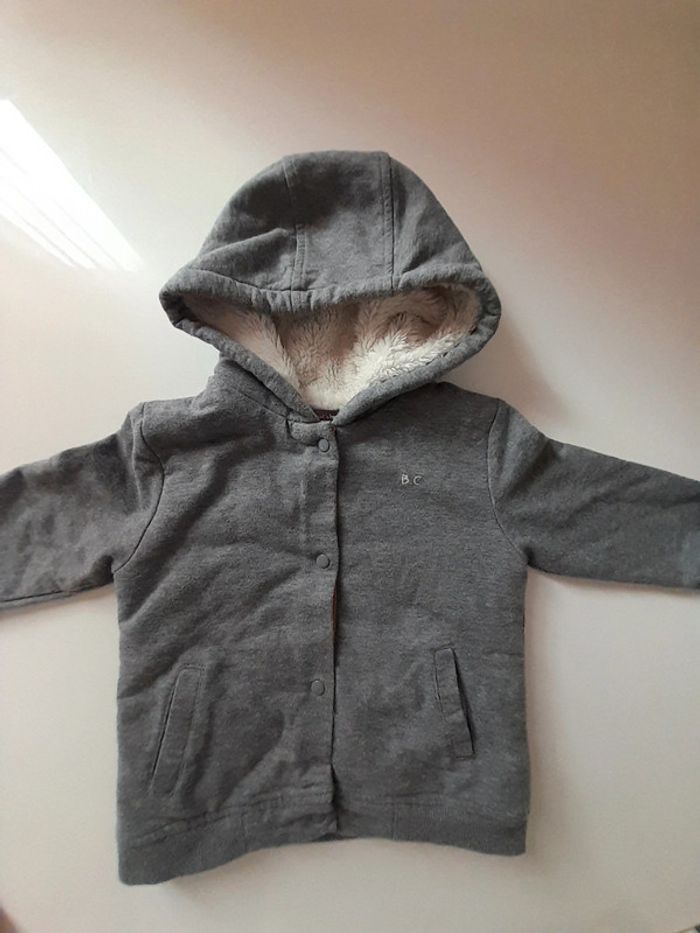 Gilet gris molletonné