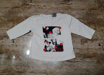 Joli t-shirt manches longues fille 3 mois TAO