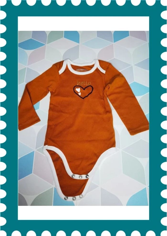 D3874 - lot de 4 bodies fille 6 mois - photo numéro 2
