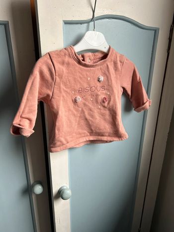 Sweat 3 mois , molletonné rose , kiabi