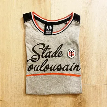 Stade Toulousain Rugby Top 14 T-Shirt Gris Officiel Club Homme Exclusif Boutique (Taille S)