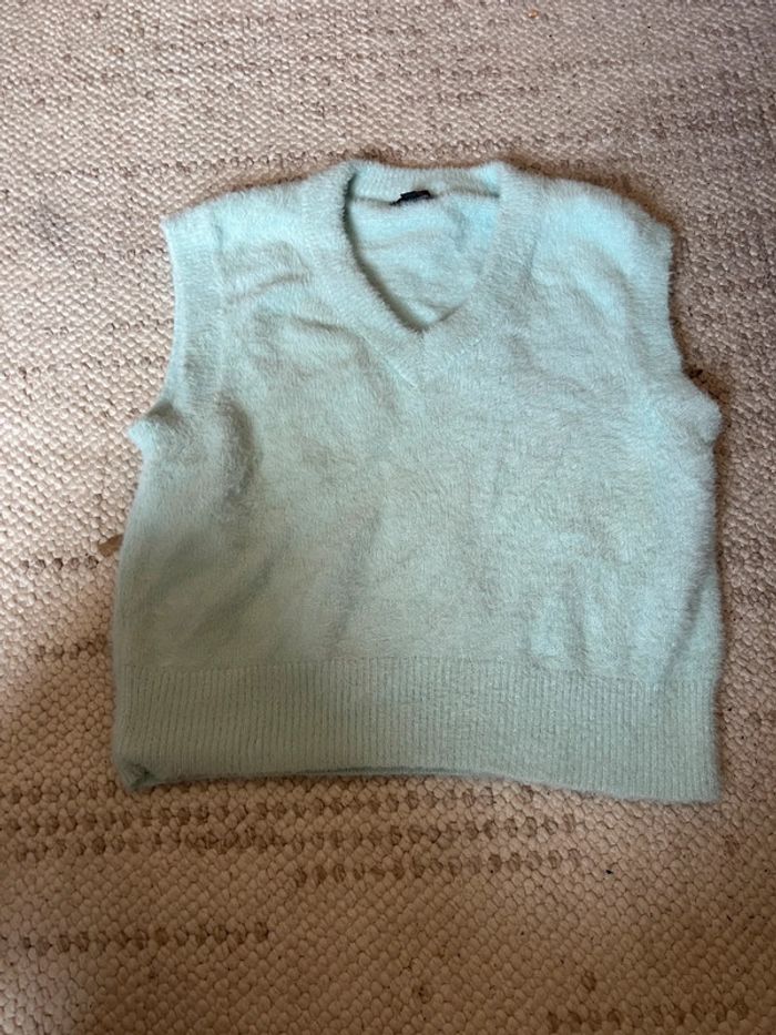 Pull manche court col V taille L