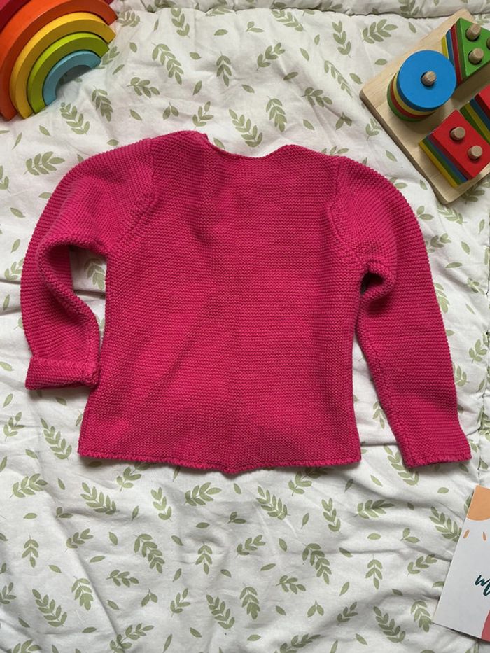 gilet chaud rose grain de blé 12 mois - photo numéro 7