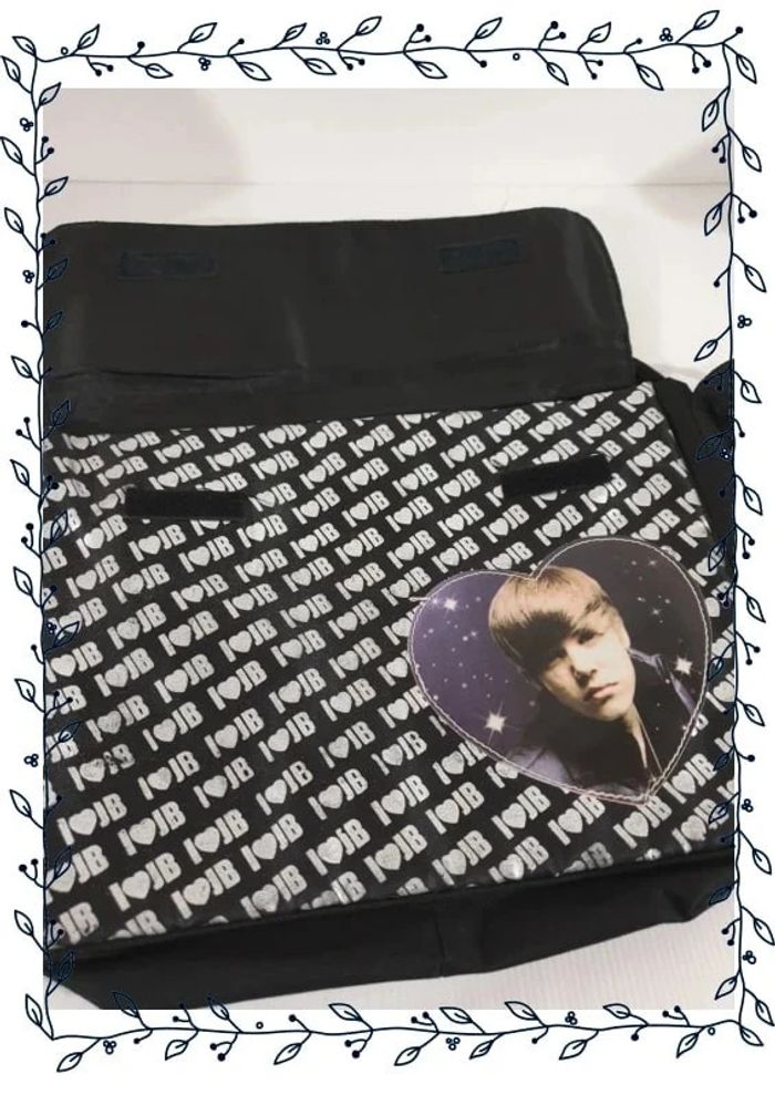 Sac à bandoulière Justin Bieber, bon état, vintage 35x27cm - photo numéro 3