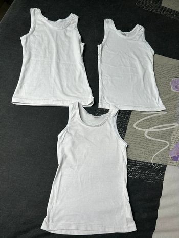 Lot 3 débardeurs blanc