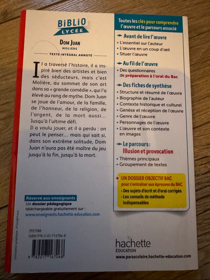 Livre Dom Juan de Molière collection Biblio Lycée - photo numéro 2