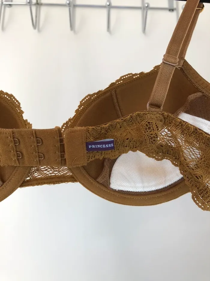 Soutien-gorge ocre fin et dentelle 90B Princesse TamTam - photo numéro 7