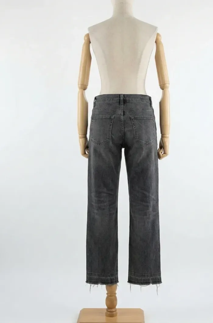 Jean Current/Elliott "The Cropped Straight" - Gris délavé - Taille 26 (36) - photo numéro 2