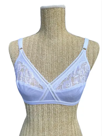 Soutien-gorge Bodywear Woman – Blanc – Tissu et dentelle Taille 80B Neuf