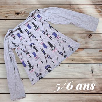 Haut manches longues imprimé lapins
