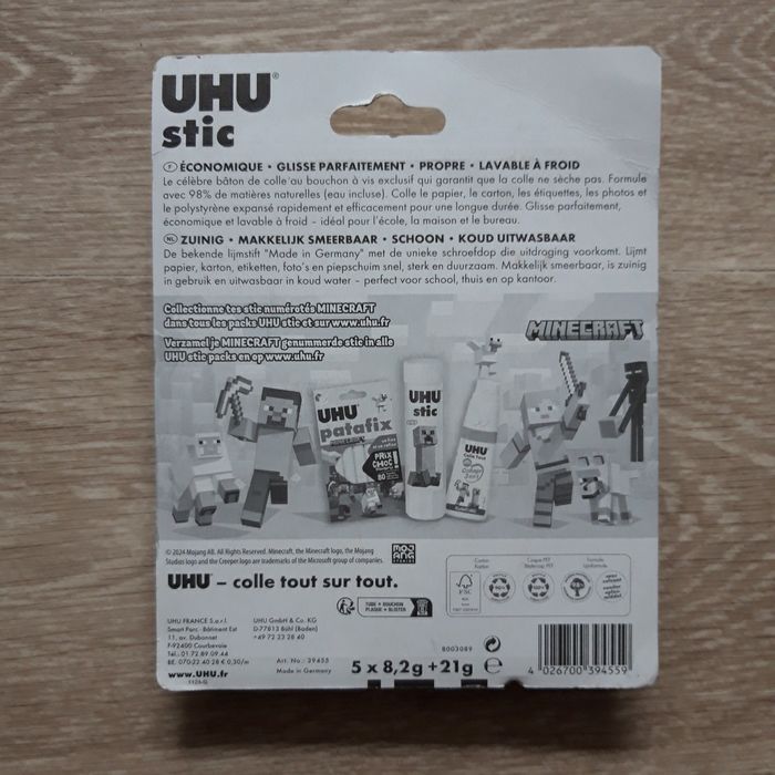 Lot de 6 tubes de colle Minecraft Uhu stic NEUF - photo numéro 2