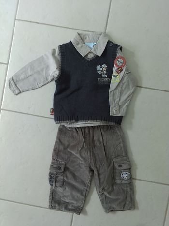 Ensemble Disney baby pantalon chemise  6 mois 