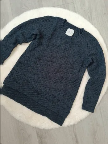 💙 Pull bleu marine texturé Part Two – Taille L