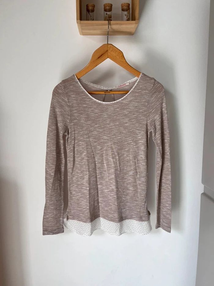 Haut taupe manches longues Camaïeu