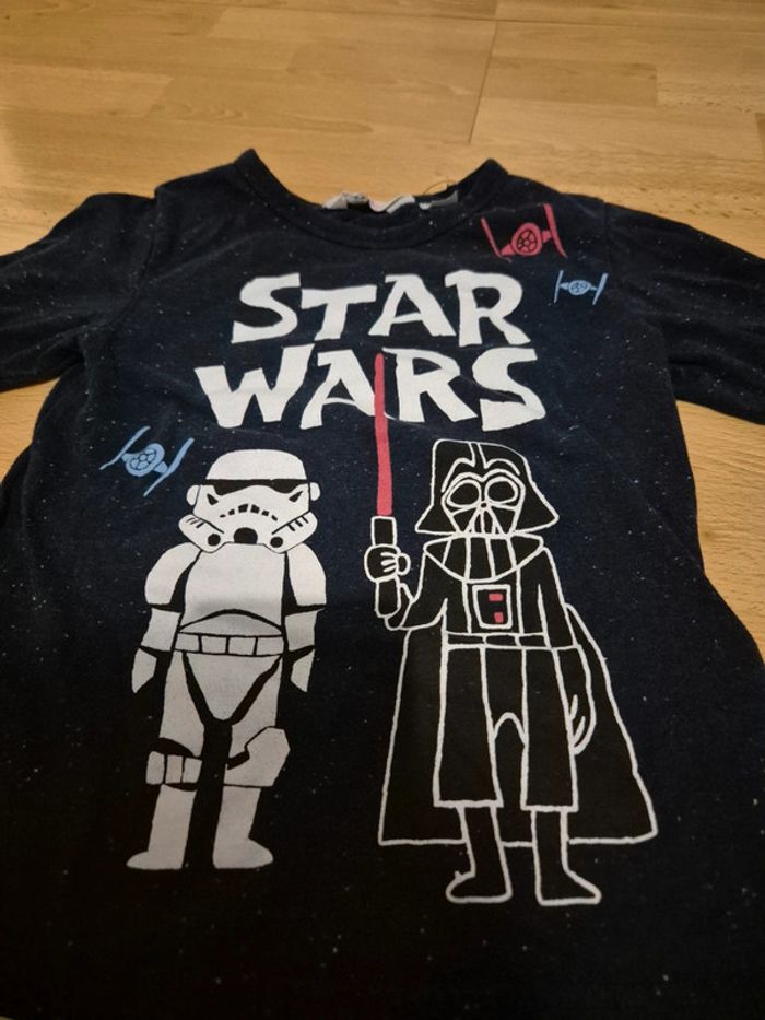 Tee-shirt ml H&M 5/6ans star wars - photo numéro 2