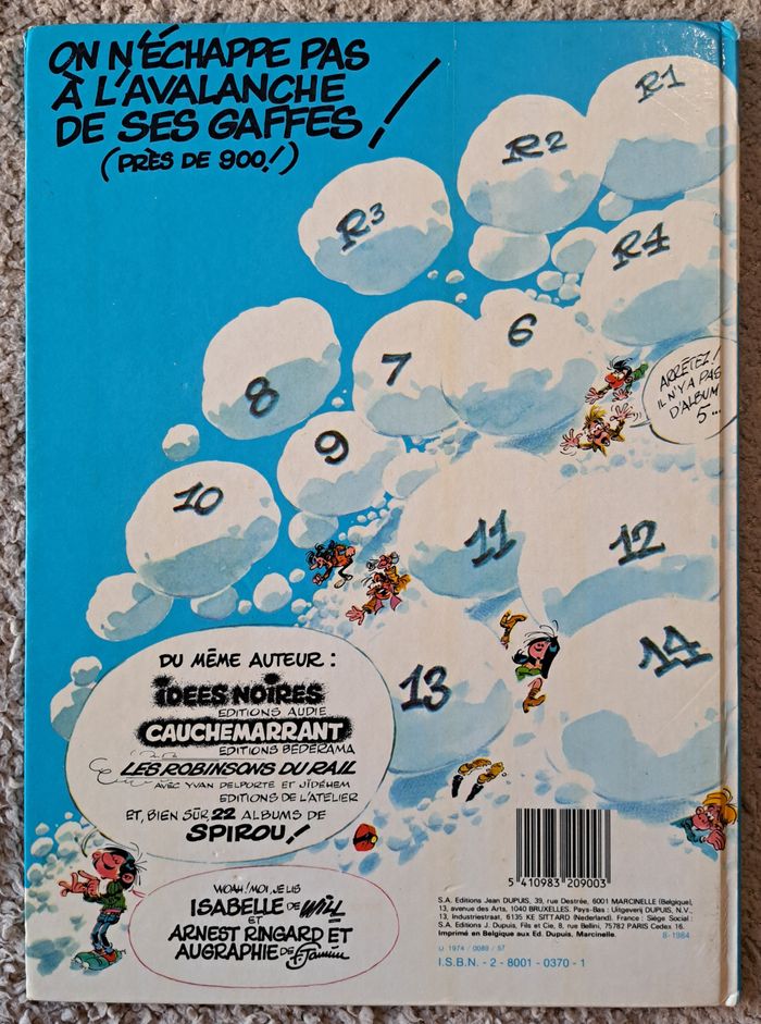 📚 BD Gaston tome R4 En direct de la gaffe - 1984 - photo numéro 3