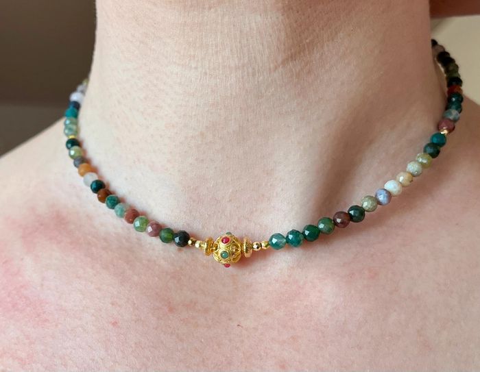 Collier Agate Indienne et talisman Indien - photo numéro 6